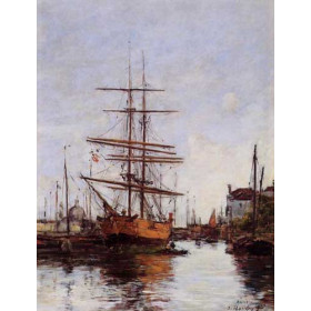 Eugene-Louis Boudin - Venice, Quai de la Guidecca