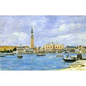 Eugene-Louis Boudin - Venice, the Campanile, the Ducal Palace and the Piazzetta, View from San Giorgio