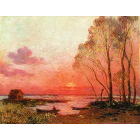 Ferdinand du Puigaudeau - Sunset on the Briere