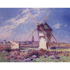 Ferdinand du Puigaudeau - Windmills near the Town of Batz