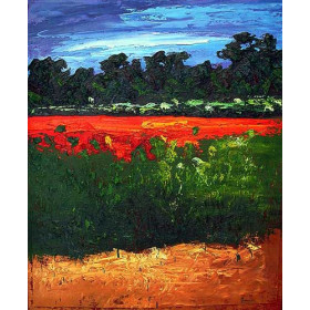 Field with Yellow, Green and Red