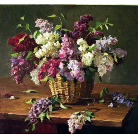 Floral Still Life in a Basket