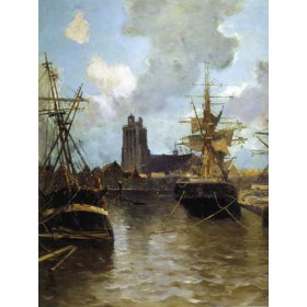 Frank Myers Boggs - Dordrecht Harbor