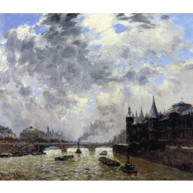 Frank Myers Boggs - The Seine at Paris