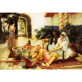 Frederick Arthur Bridgeman - In a Village, El Biar, Algeria