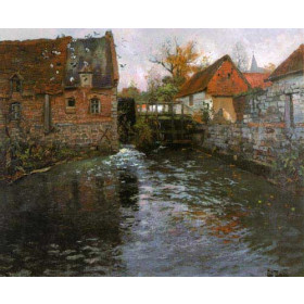 Fritz Thaulow - The Mill Pond