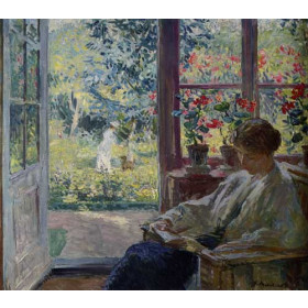 Gari Melchers - Woman Reading by a Window