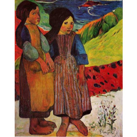 Gauguin, Paul - Breton Girls by the Sea