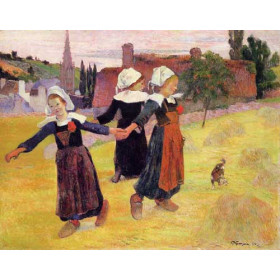 Gauguin, Paul - Breton Girls Dancing (AKA Dancing a Round in the Haystacks)