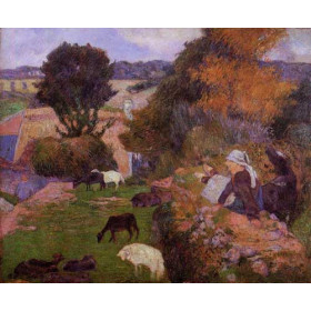 Gauguin, Paul - Breton Shepherdess