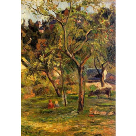 Gauguin, Paul - Children in the Pasture (also known as Orchard below Bihorel Church)