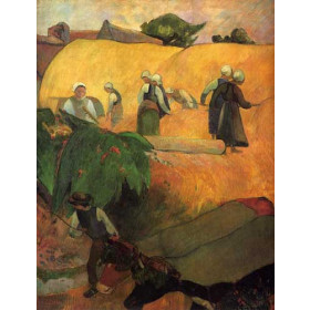 Gauguin, Paul - Haymaking in Brittany