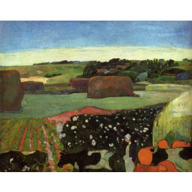 Gauguin, Paul - Haystacks in Britanny (also known as The Potato Field)