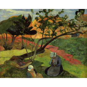 Gauguin, Paul - Little Girls (AKA Landscape with Two Breton Girls)