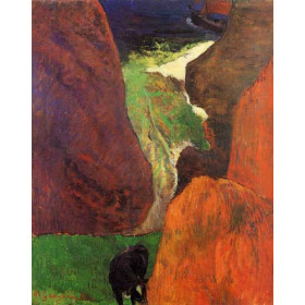 Gauguin, Paul - Seascape with Cow on the Edge of a Cliff