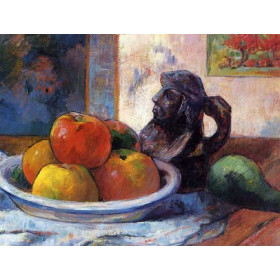 Gauguin, Paul - Still Life with Apples, Pear and Ceramic Portrait Jug