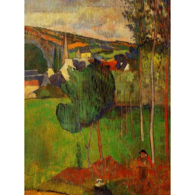 Gauguin, Paul - View of Pont-Aven from Lezaven