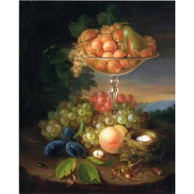 George Forster - Still Life with Fruit, Nest of Eggs and Insects