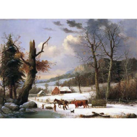 George Henry Durrie - Gathering Wook for Winter