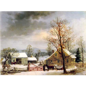 George Henry Durrie - New England Winter Scene