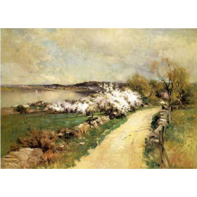 George Henry Smillie - New England Landscape in Spring