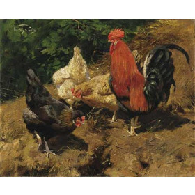 Geza Vastagh - Rooster Chickens