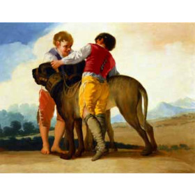 Goya, Francisco - Boys with a Wild Dog