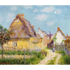 Gustave Loiseau - Thatched Cottage, Le Vaudreuil