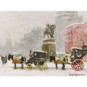 Guy Carleton Wiggins - Winter Weather, Cabs at the Plaza