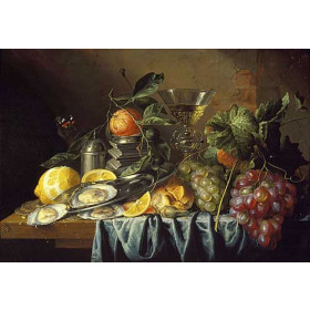 Heem, Jan Davidz de(Holland) - Still Life with Oysters and Grapes