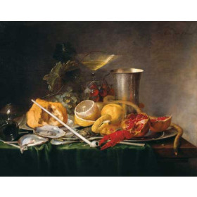 Heem, Jan Davidz de(Holland) - Still Life, Breakfast with Glass of Champagne and Pipe