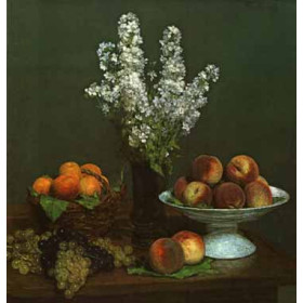 Henri Fantin-Latour - Bouquet de Julienne et Fruits