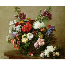 Henri Fantin-Latour - French Roses and Peonies