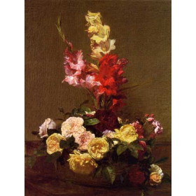 Henri Fantin-Latour - Gladiolas and Roses