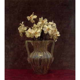 Henri Fantin-Latour - Narcisses in an Opaline Glass Vase