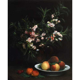 Henri Fantin-Latour - Still Life with Impatiens, Peaches and Apricots