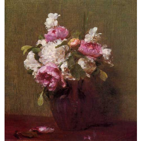 Henri Fantin-Latour - White and Pink Roses