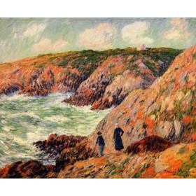 Henri Moret - Cliffs of Moellan, Finistere