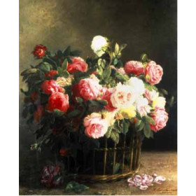 Hermann Looschen - Roses in Basket