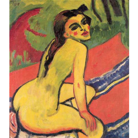 Hermann Max Pechstein - Seated Nude