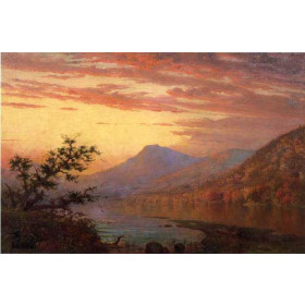 Homer Dodge Martin - Sunset, Adirondack Lake