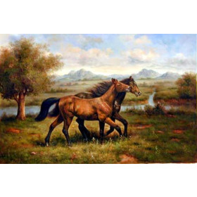 Horse Couple in Landscape