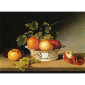 James Peale - Apples and Grapes in a Pierced Bowl