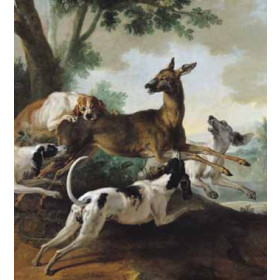 Jean-Baptiste Oudry - A Deer Chased by Dogs