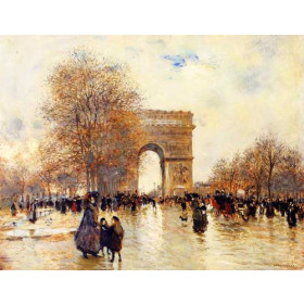 Jean-Francois Raffaelli - The Arc de Triomphe, Autumn Effect