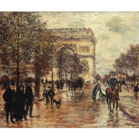 Jean-Francois Raffaelli - The Champs-Elysees, The Arc de Triompne