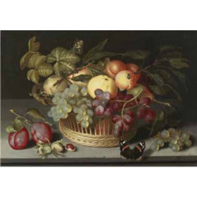 Johannes Bosschaert - Still Life of Apples, Grapes and Nuts