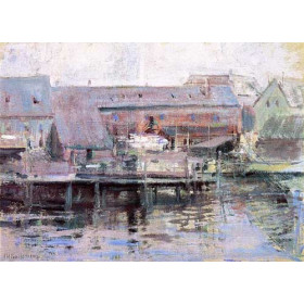 John Twachtman - Waterfront Scene, Gloucester