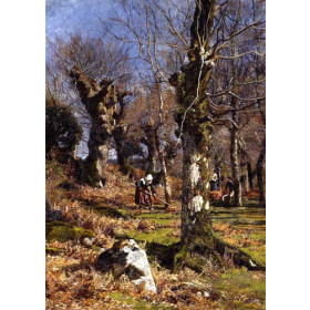 Jones, Hugh Bolton (USA) - Gathering Leaves