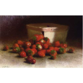 Joseph Decker - Strawberries and Upright Box